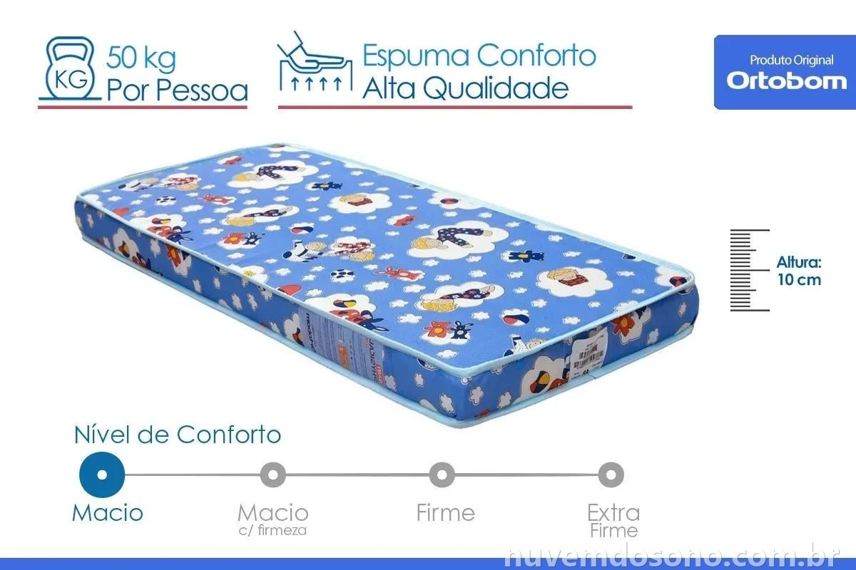 Colchão Ortobom Baby Physical — Colchões Ortobom na Nuvem do Sono