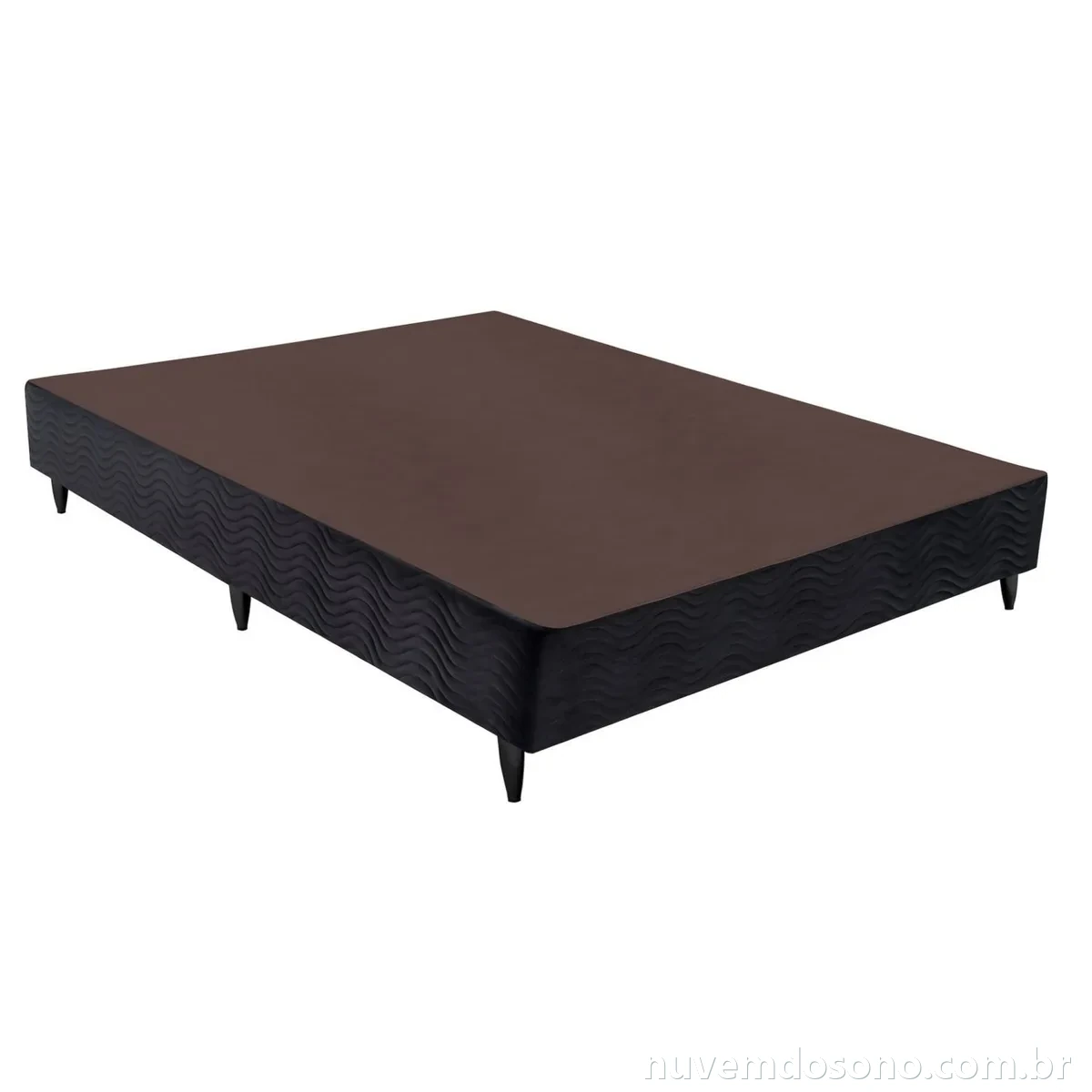 Base Box Sommier Camurça — Bases & Baús Ortobom na Nuvem do Sono